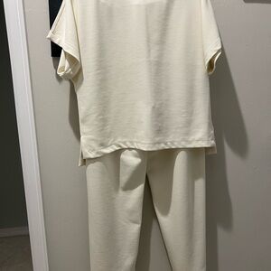 Max Studio Cream Pantsuit